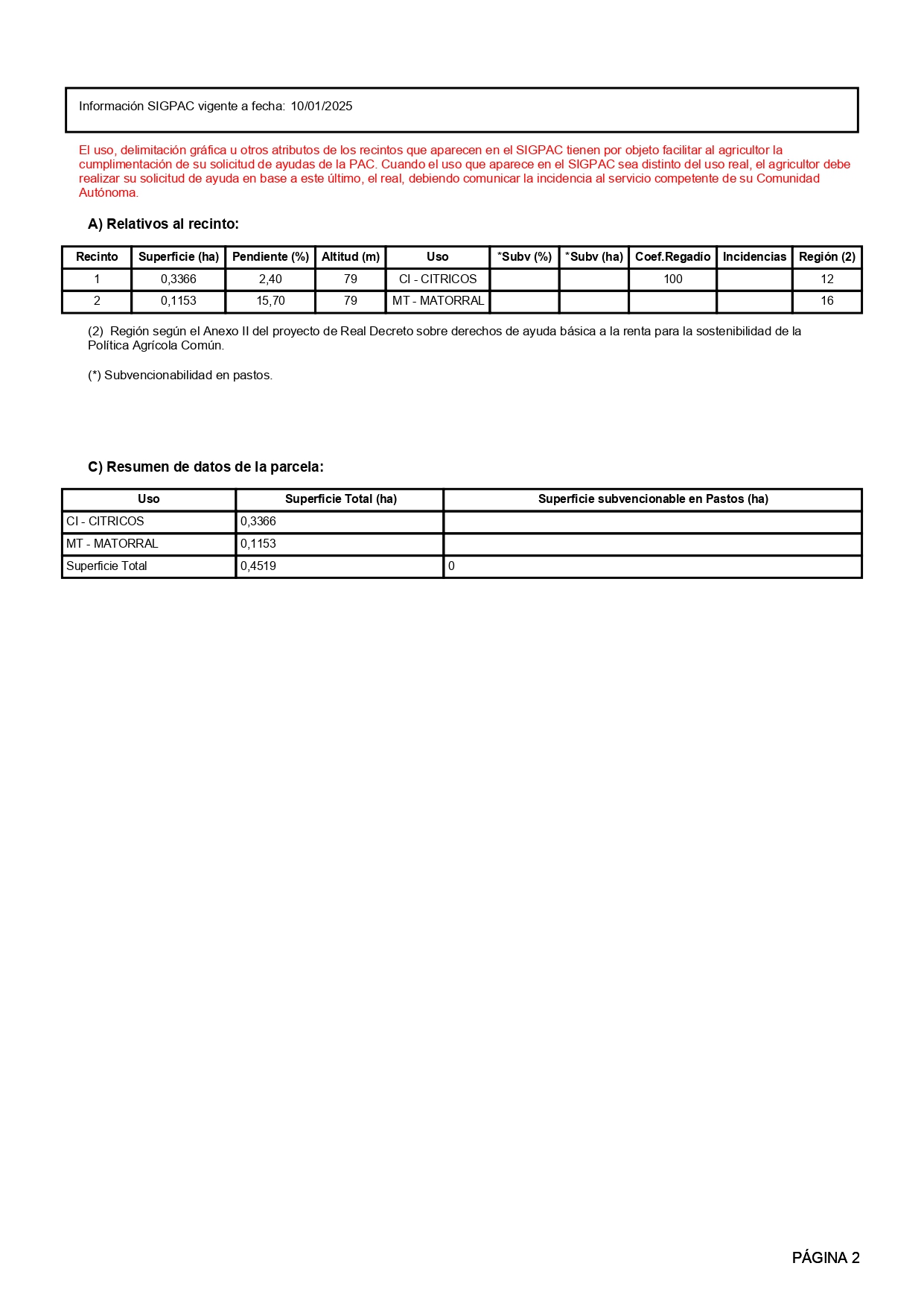 Venta del 50% indiviso de finca rústica de cítricos en Vinaròs (Castellón) - Polígono 17 – Parcela 32 miniatura 2