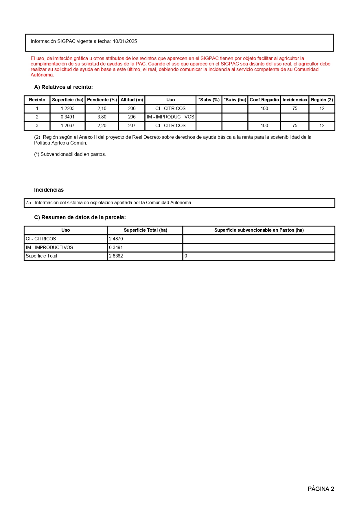 Venta del 25% + 25% indiviso de finca de naranjos en San Rafael del Río (Castellón) - Polígono 6 – Parcela 8 miniatura 2