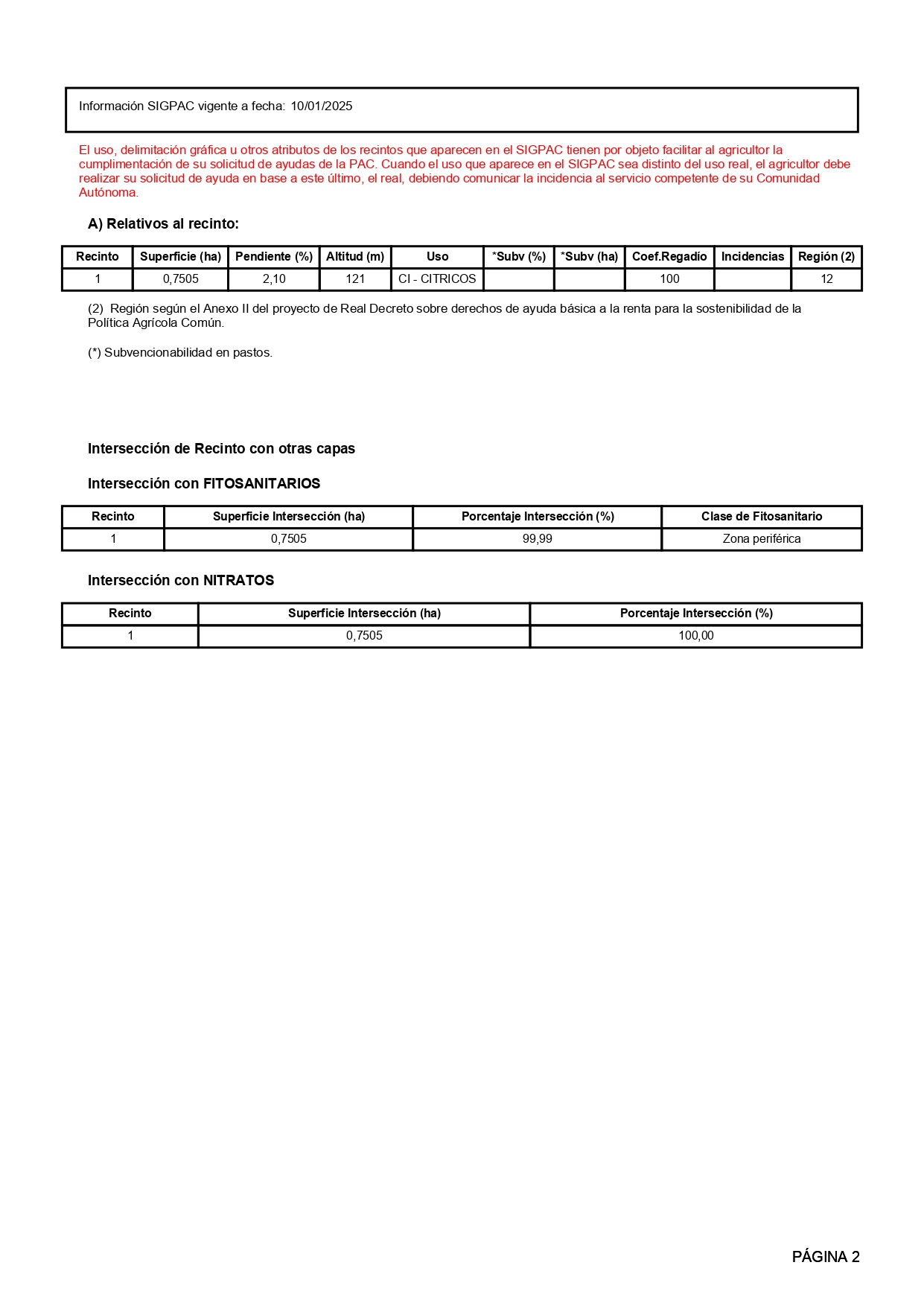 Venta del 25% + 25% indiviso de finca rústica de cítricos en Vinaròs (Castellón) - Polígono 9 – Parcela 18 miniatura 2