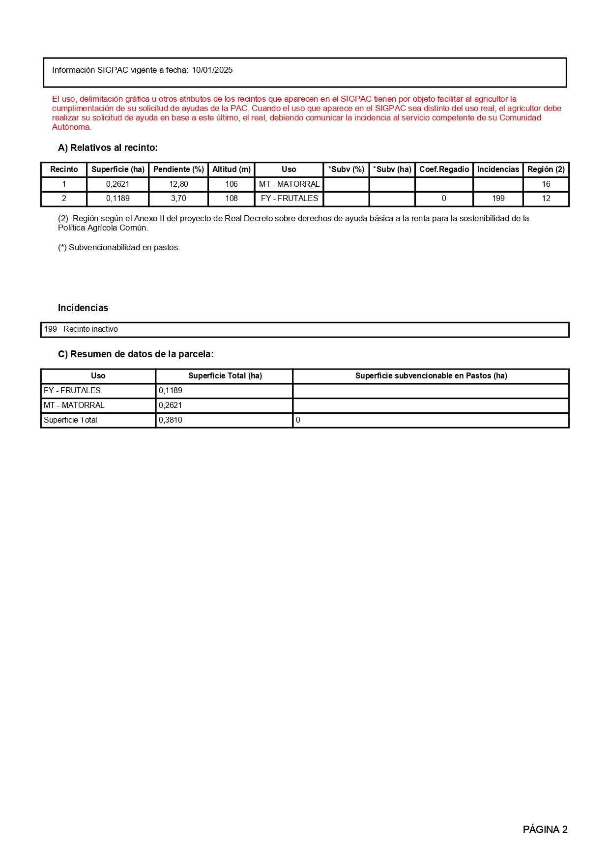 Venta del 100%Pleno Dominio indiviso de finca rústica en Vinaròs (Castellón) - Polígono 13 – Parcela 42 miniatura 2