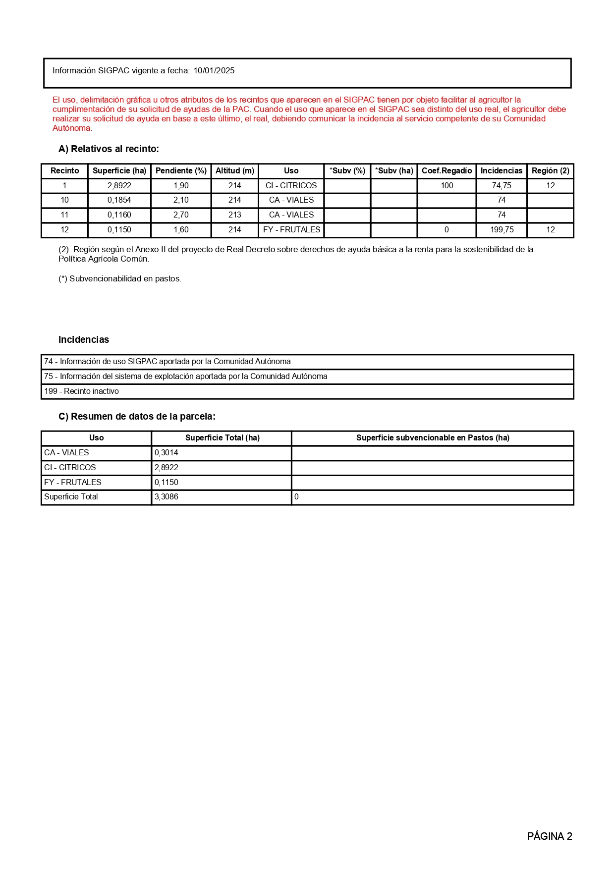 Venta del 50% + 50% indiviso de finca de naranjos en San Rafael del Río (Castellón) Polígono 6 – Parcela 12 miniatura 2